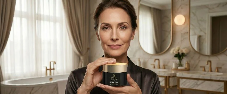 Silky hug cream, silky hug night cream, dry skin, dry skin facial, skin care, skin care facial, face cream, night cream, night cream facial, cream