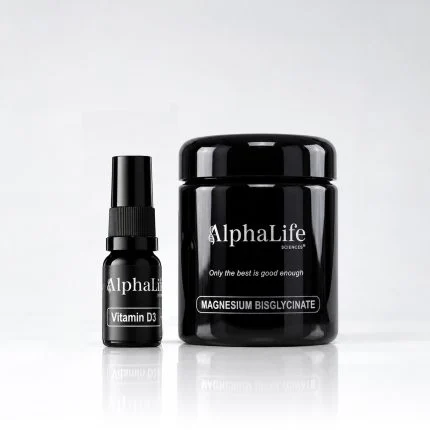 Vitamin D3 and magnesium with K2 — 10 ml spray and 90 Magnesium Bisglycinate capsules